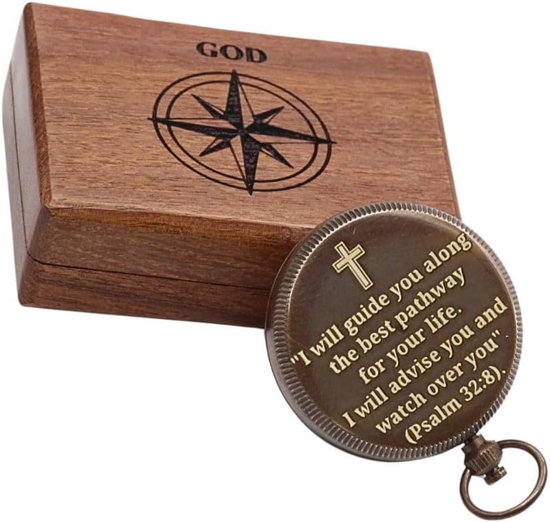 Baptism Compass Gift for Son or Grandson - Inspirational & Sentimental
