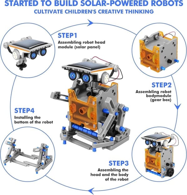 13th Birthday STEM Solar Power Robotics Kit for Kids 8-12