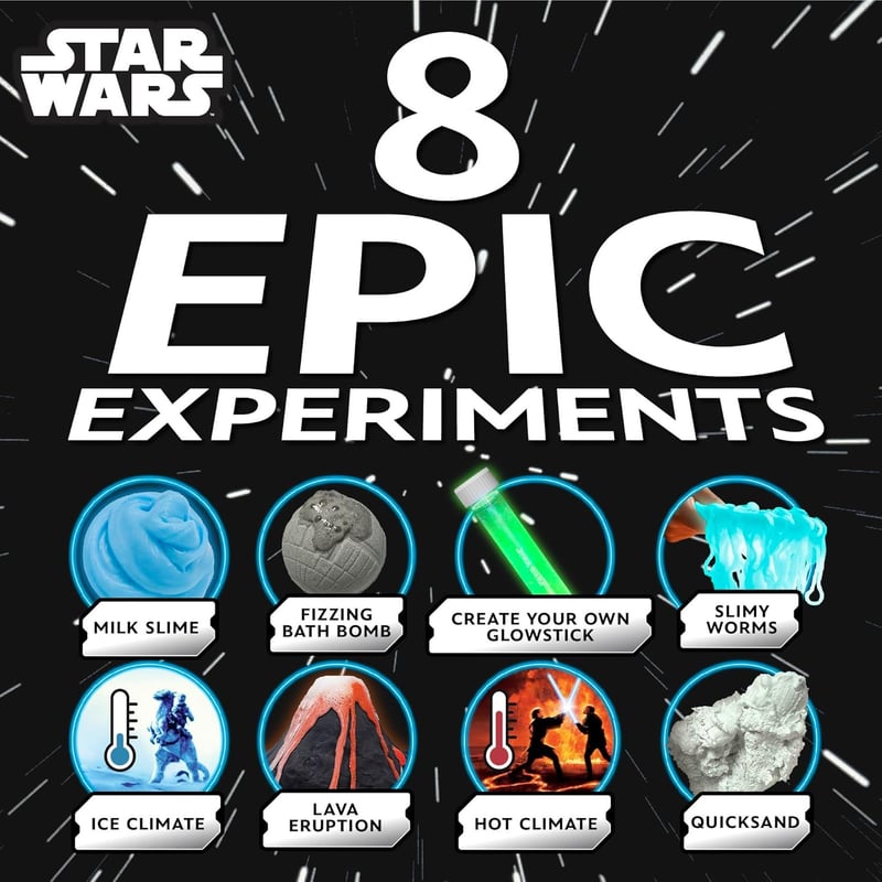 Star Wars Science Kit for Kids - 8 Experiments & DIY Lightsaber