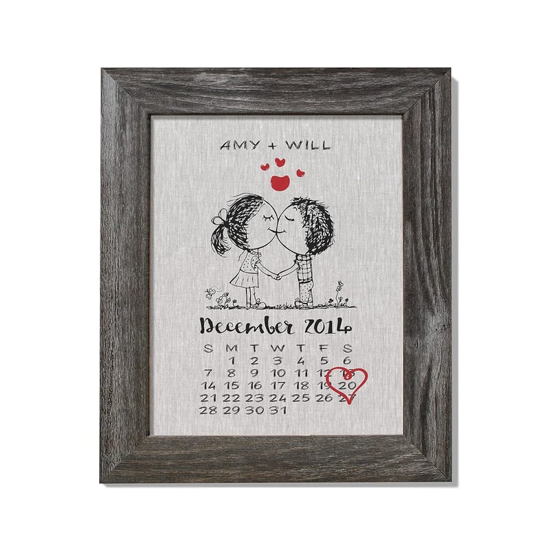 12th Anniversary Personalized Linen Print