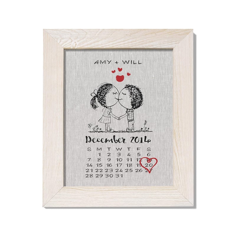 12th Anniversary Personalized Linen Print