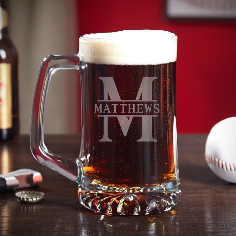 Personalized Beer Gift Set with Full-Sized Mugs