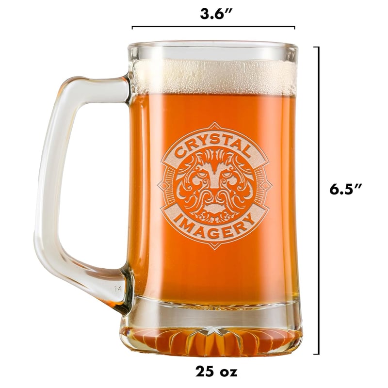 Personalized Monogrammed Beer Mugs Set of 4
