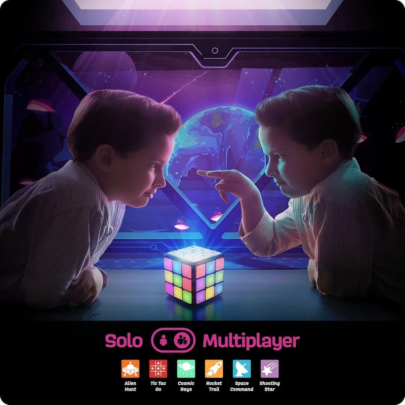 Rechargeable Game Activity Cube - Fun Brain Games for Kids