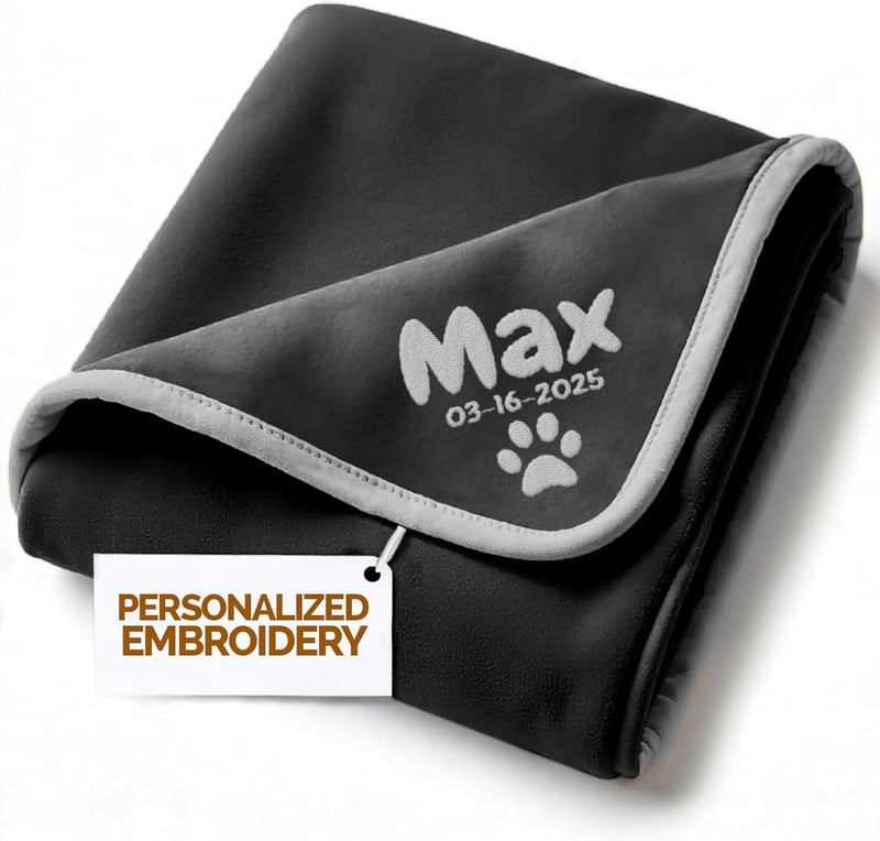 Custom Embroidered Puppy Blanket for Dog Lovers