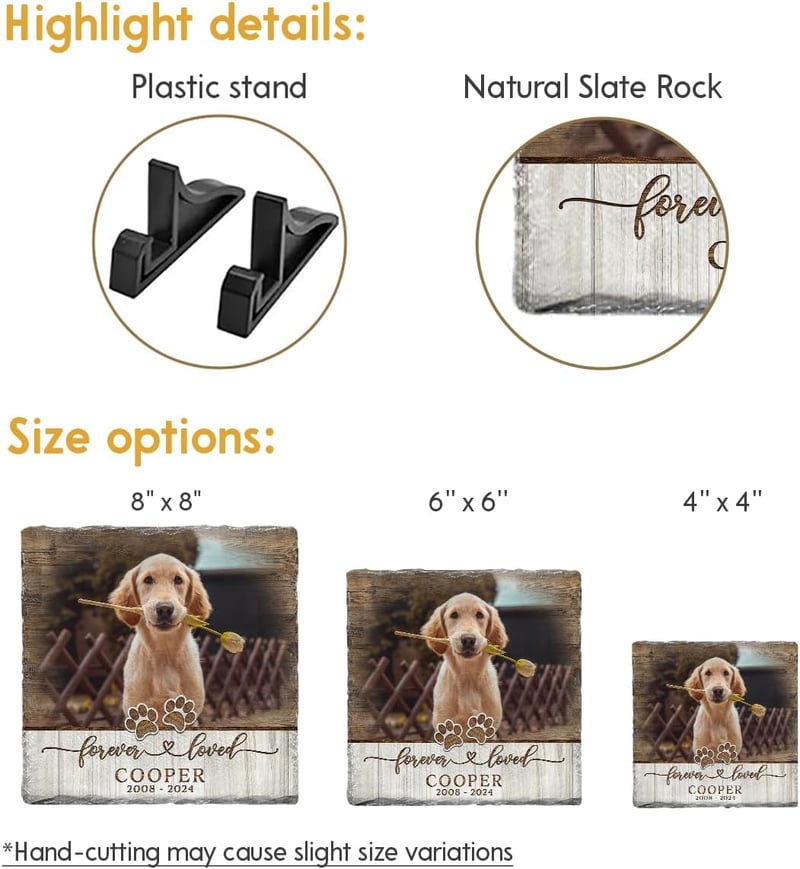 Personalized Pet Memorial Stone - Custom Tribute for Dogs