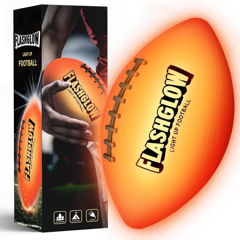 Glow in the Dark Football for Boys - Ages 8-15 Birthday Gift