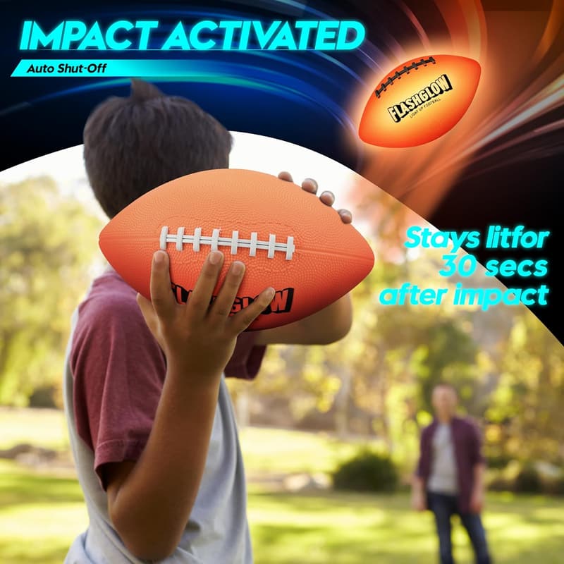 Glow in the Dark Football for Boys - Ages 8-15 Birthday Gift