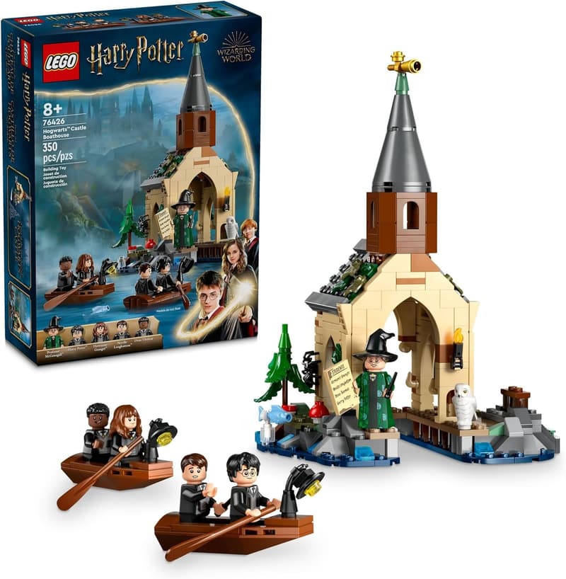 LEGO Harry Potter Hogwarts Boat House Building Set with 5 Minifigures