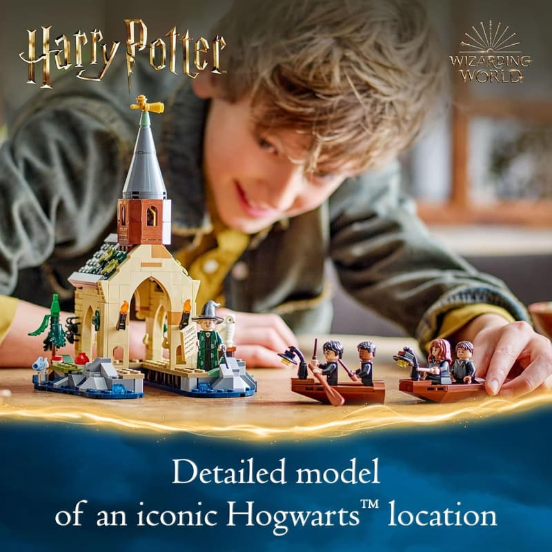 LEGO Harry Potter Hogwarts Boat House Building Set with 5 Minifigures