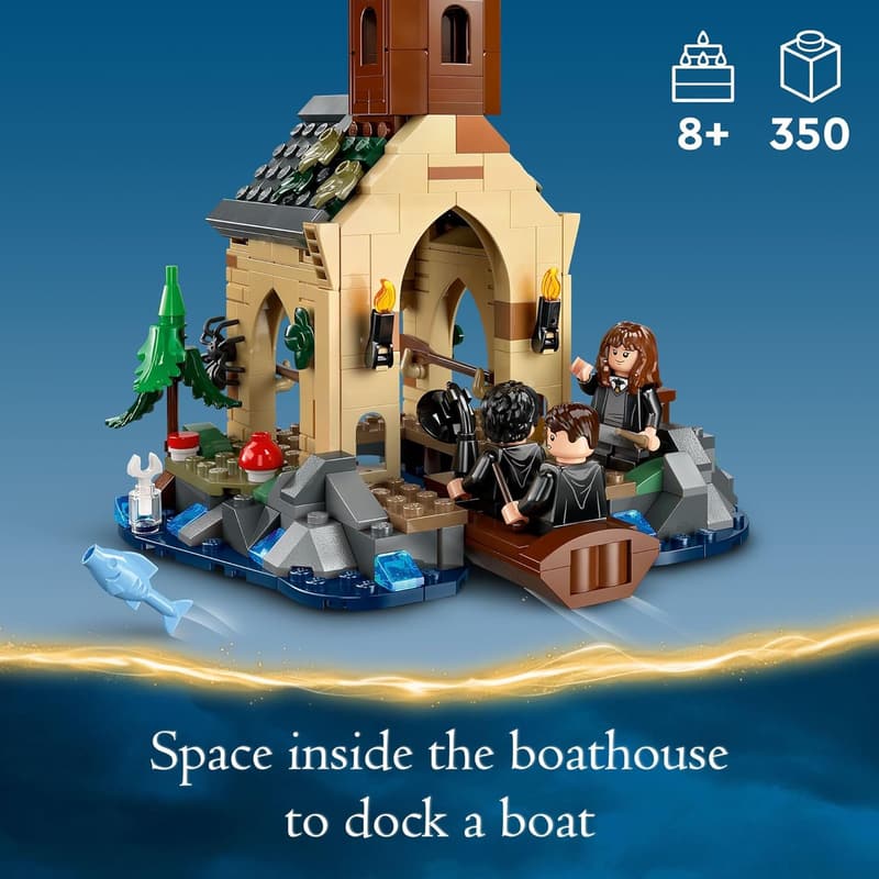 LEGO Harry Potter Hogwarts Boat House Building Set with 5 Minifigures