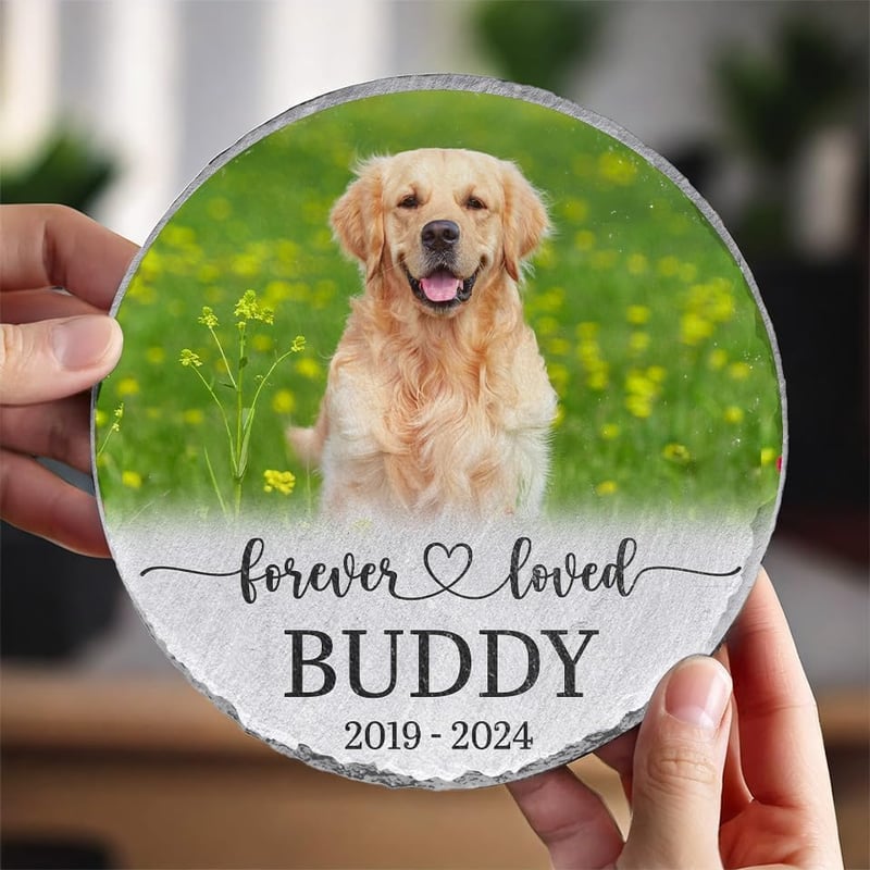 Personalized Dog Memorial Stone - Forever Loved Gift