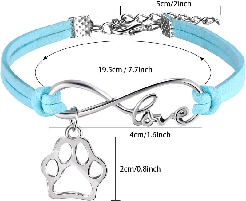 Paw Print Bracelets - Adjustable Party Favors for Dog Lovers