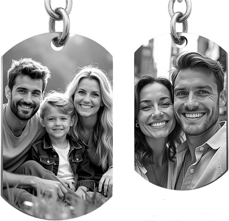 Custom Photo Keychain - Personalized Gifts for Couples