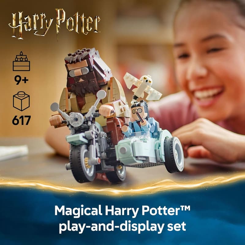 LEGO Harry Potter Hagrid & Harry Motorcycle Ride Toy for Kids