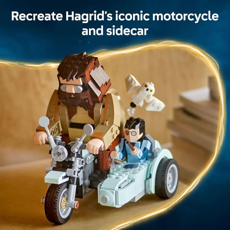 LEGO Harry Potter Hagrid & Harry Motorcycle Ride Toy for Kids
