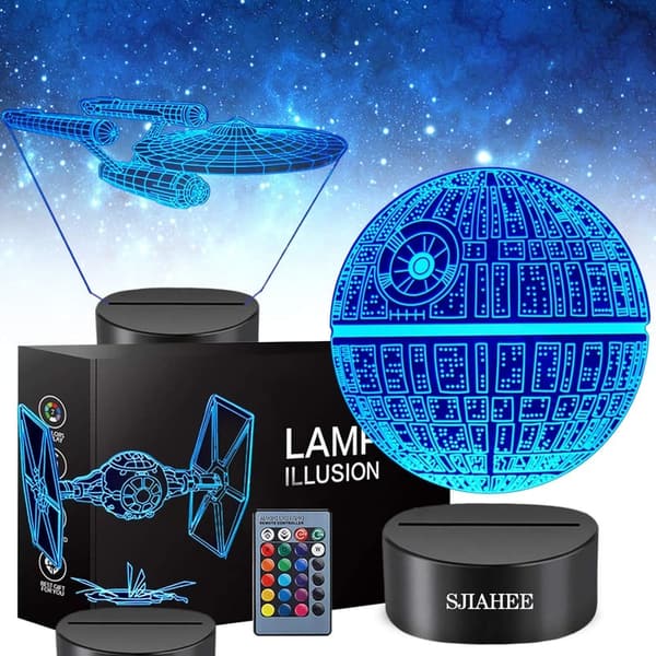 Star Wars 3D Lamp with Remote Control & 16 Color Options