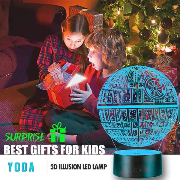 Star Wars 3D Lamp with Remote Control & 16 Color Options