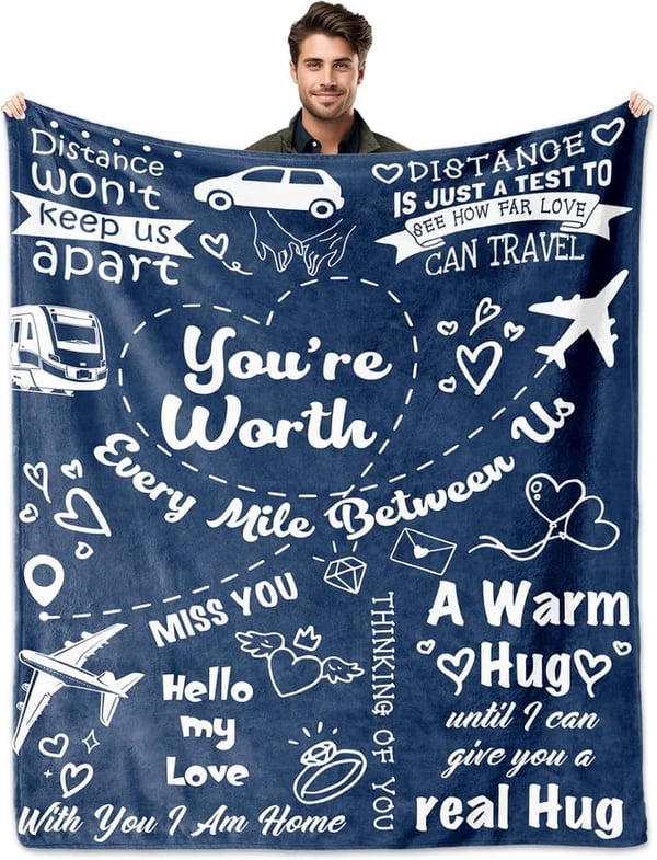 Long Distance Blanket for Boyfriend - 60
