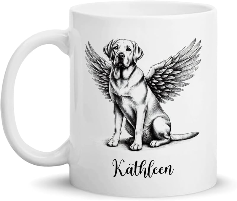 Personalized Angel Wings Labrador Mug for Dog Lovers