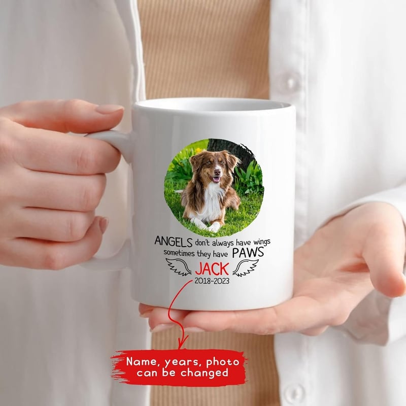 Personalized Dog Memorial Mug - Custom Sympathy Gift