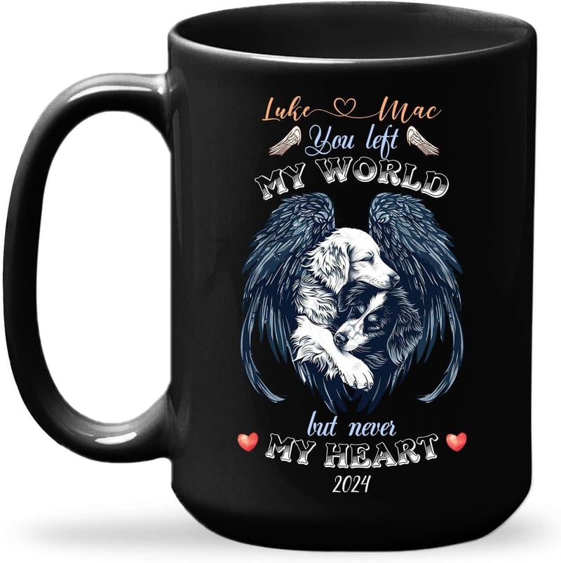 Personalized Pet Memorial Mug with Angel Wings