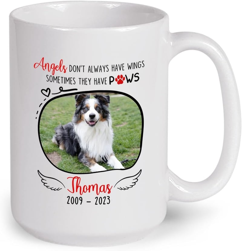 Personalized Dog Memorial Mug with Custom Photo and Name