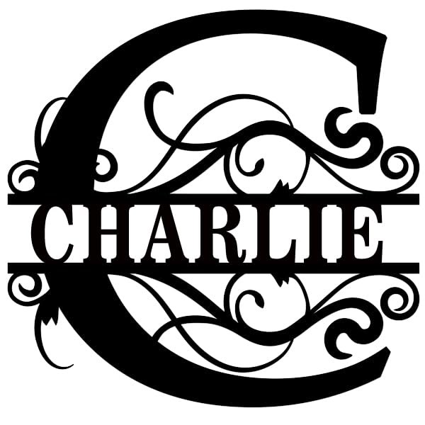 Custom Metal Family Name Sign - Personalized Monogram Decor