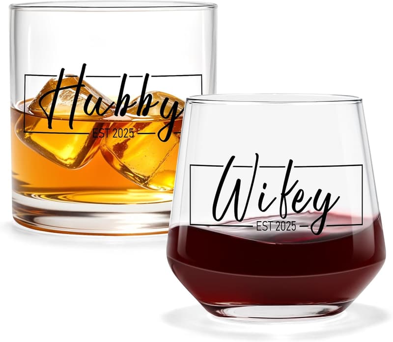 Newlywed Gifts for Couples - Mr and Mrs Personalized Keepsakes