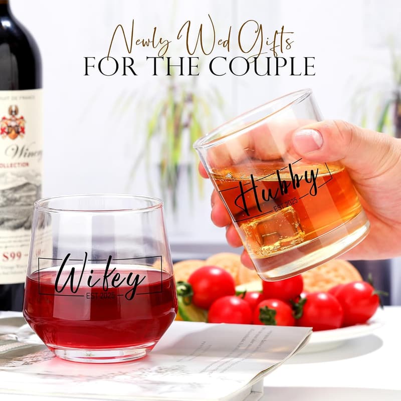 Newlywed Gifts for Couples - Mr and Mrs Personalized Keepsakes