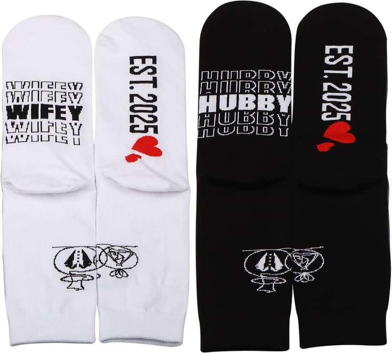 Newlywed Couples Socks Set - Hubby & Wifey Gift