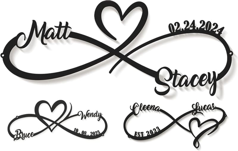 2025 Personalized Infinity Metal Sign for Couples