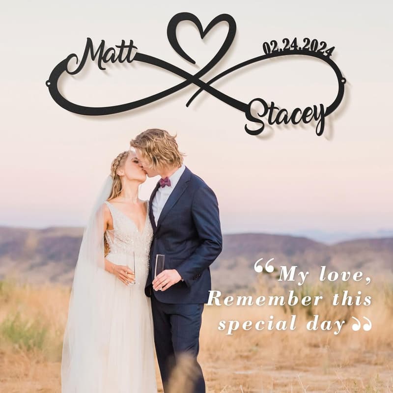 2025 Personalized Infinity Metal Sign for Couples