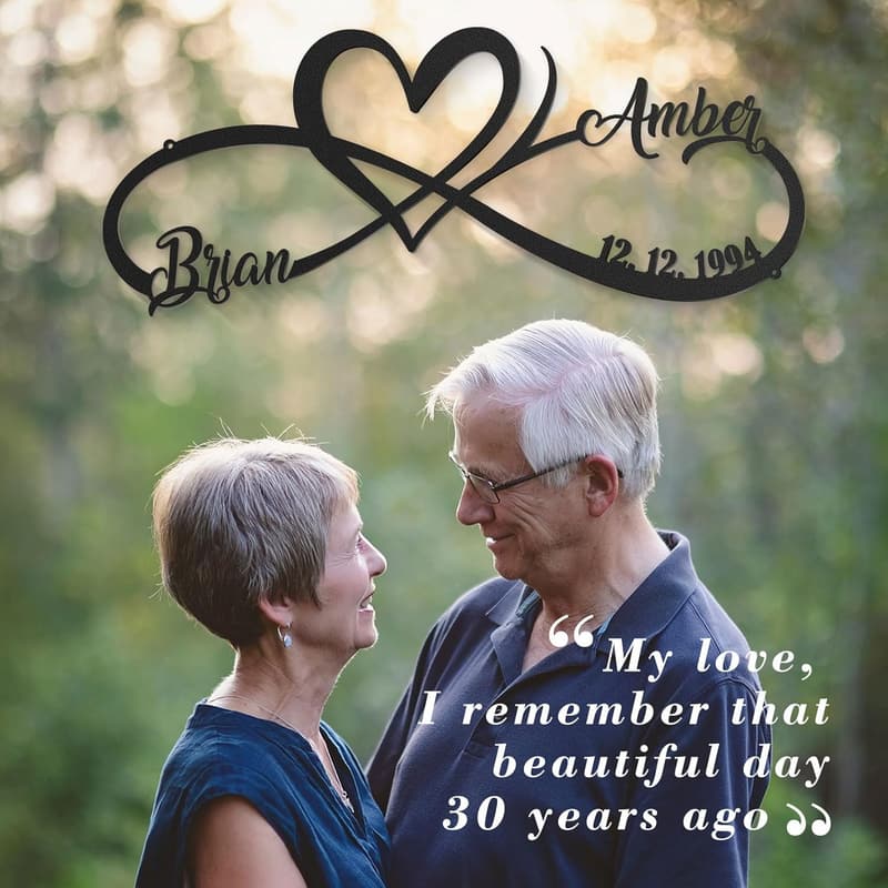 2025 Personalized Infinity Metal Sign for Couples