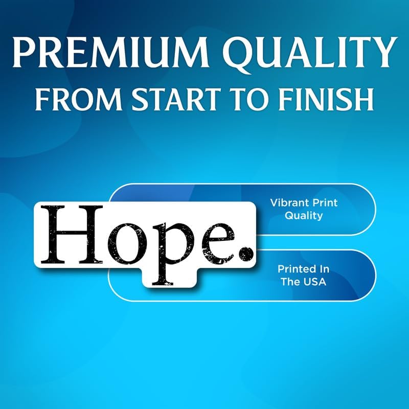 Hope Sticker - Minimalist Inspirational Vinyl Bumper Stickers 2-Pack