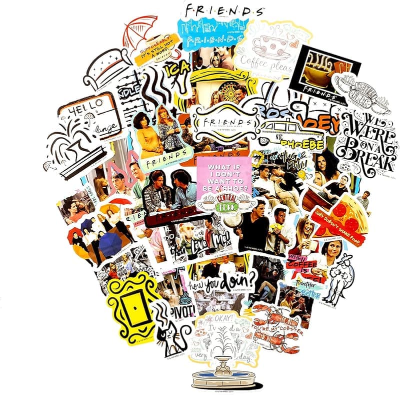 Friends Vinyl Sticker Pack - 50 Unique, Waterproof Designs