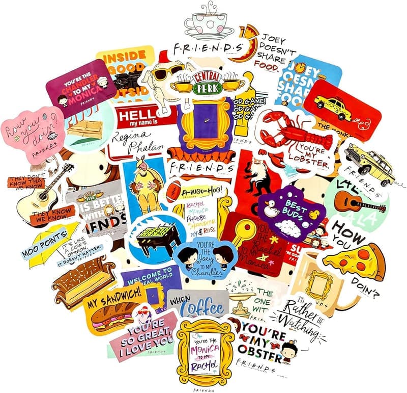 Friendship Goals Vinyl Sticker Pack - 50 Waterproof Stickers