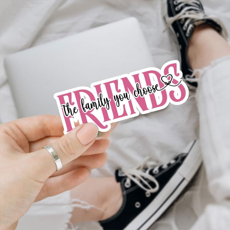Friendship Quote Vinyl Stickers - 3 Pcs Motivational Quotes