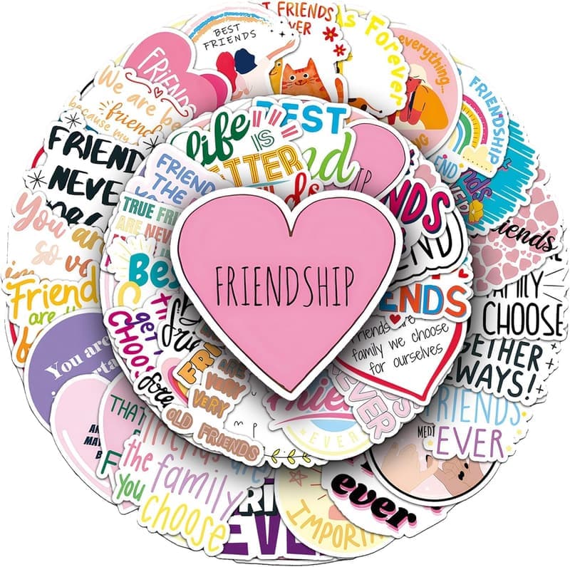 BFF Friendship Stickers - 50 Vinyl Decals for Gifts