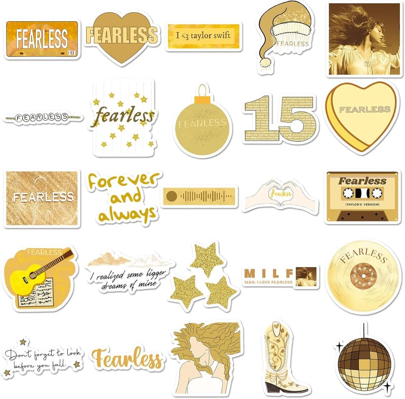 Vintage Country Music Waterproof Stickers Set - 50 Durable Vinyl Designs