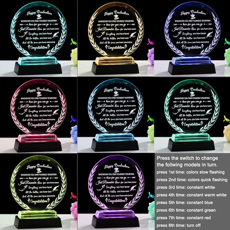 2025 Graduation Plaques with Light Base – Keepsake Gift for All