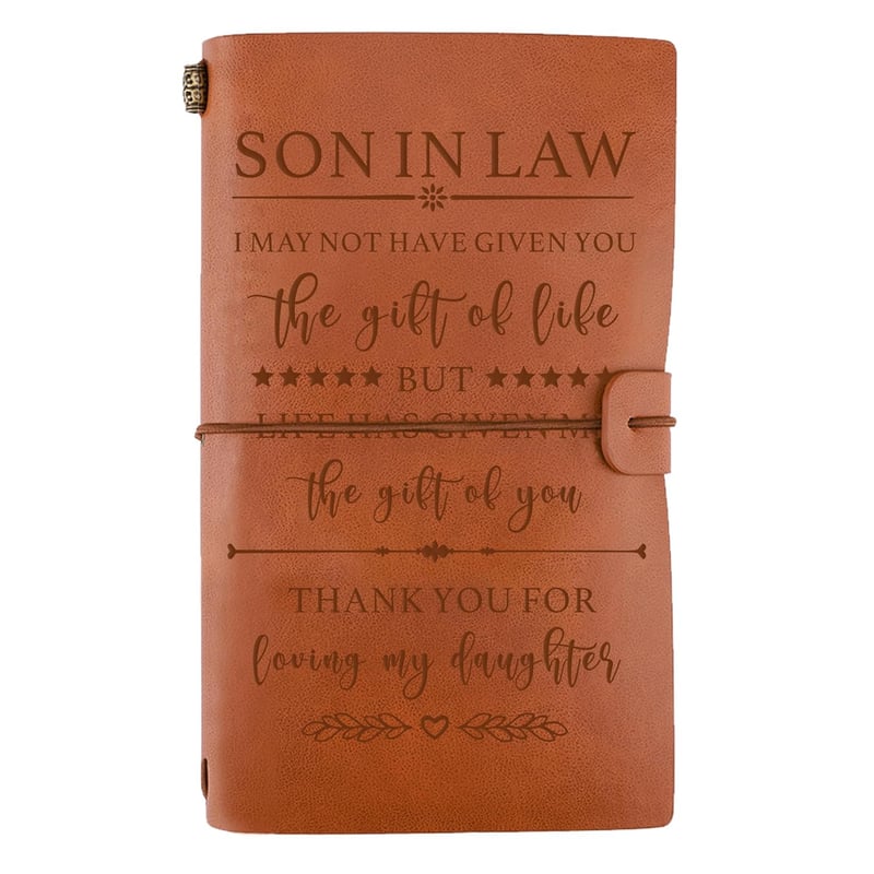 Christmas Leather Journal Gift for Son-in-Law