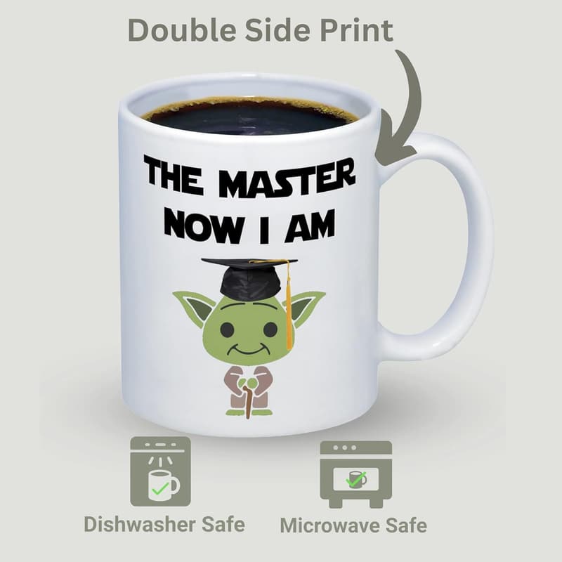 Funny Master's Degree Graduation Mug for Him