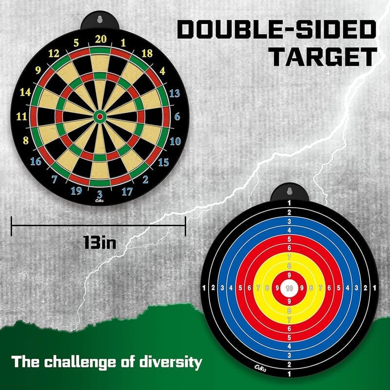Magnetic Dart Board Set with 12 Darts - Fun Indoor Game for Kids