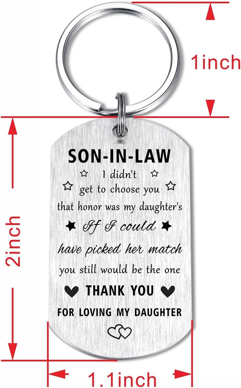 Mother-in-Law Gift for Son-in-Law - Wedding & Birthday Keychain