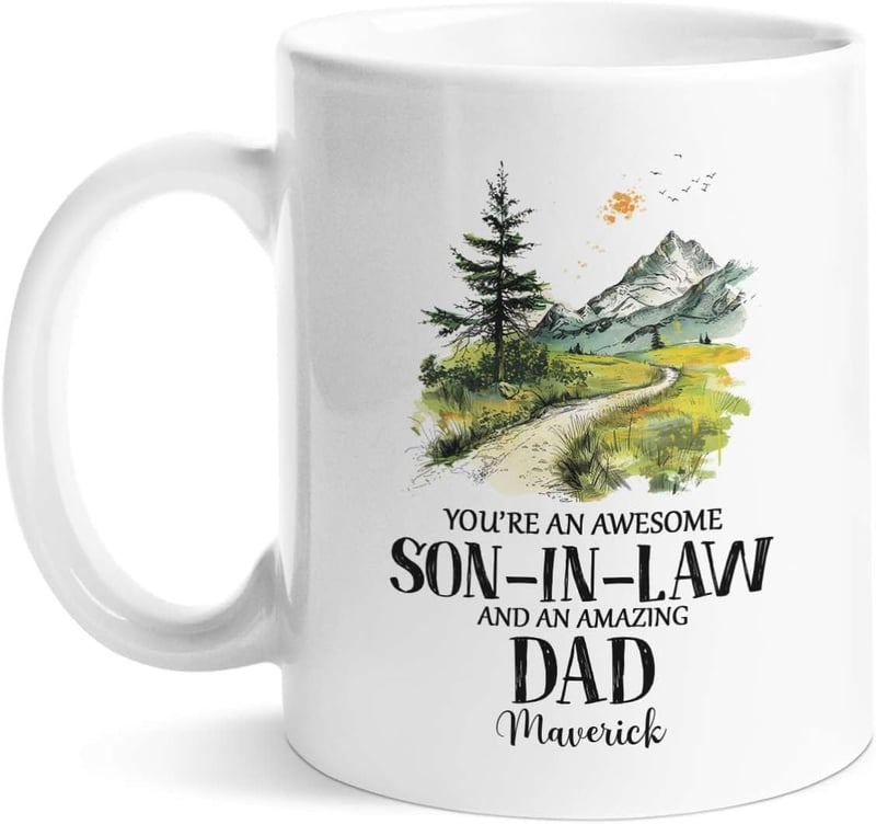 Father's Day Personalized Coffee Mug for Son-in-Law
