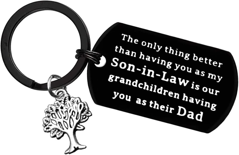 Son-in-Law Keychain Gift for Wedding or Birthday