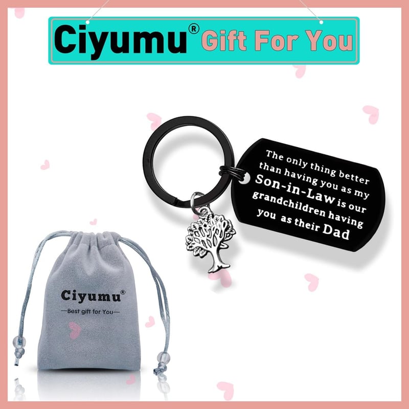 Son-in-Law Keychain Gift for Wedding or Birthday