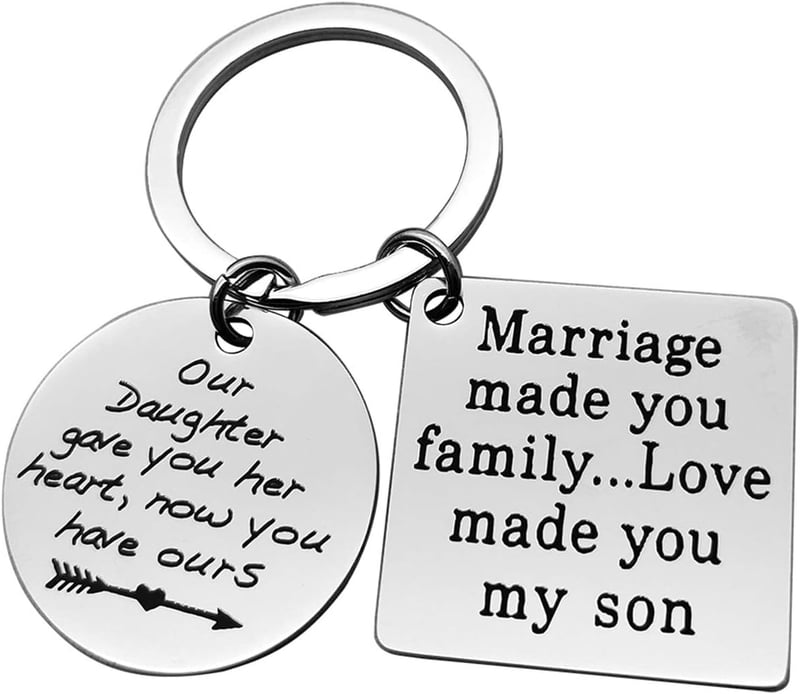 Son-in-Law Keychain – Appreciation Gift for Wedding or Birthday