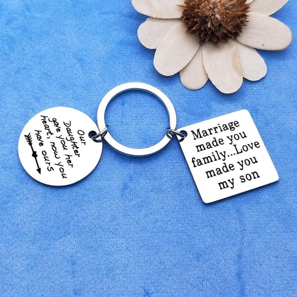 Son-in-Law Keychain – Appreciation Gift for Wedding or Birthday